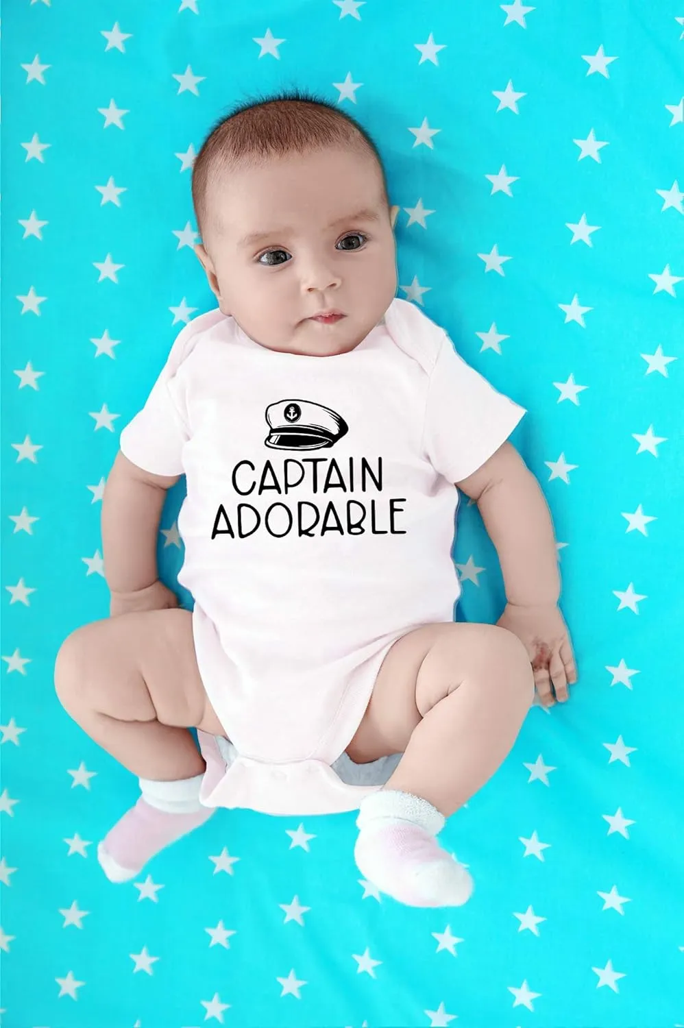 CBTwear Captain Adorable - Baby Clothes - Funny Newborn Bodysuit Outfits for Boys and Girls