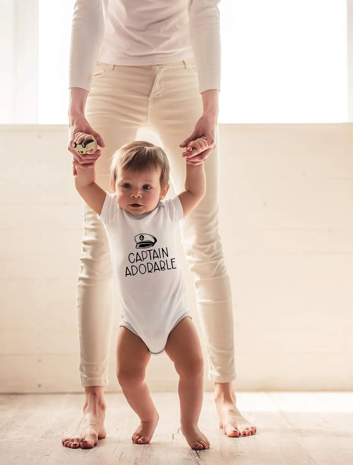 CBTwear Captain Adorable - Baby Clothes - Funny Newborn Bodysuit Outfits for Boys and Girls