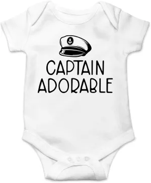 CBTwear Captain Adorable - Baby Clothes - Funny Newborn Bodysuit Outfits for Boys and Girls