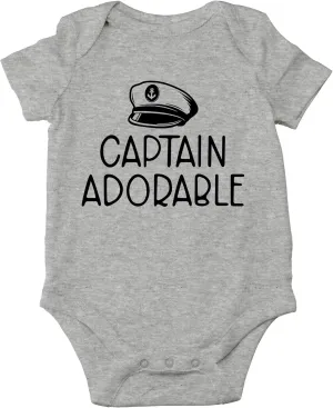 CBTwear Captain Adorable - Baby Clothes - Funny Newborn Bodysuit Outfits for Boys and Girls