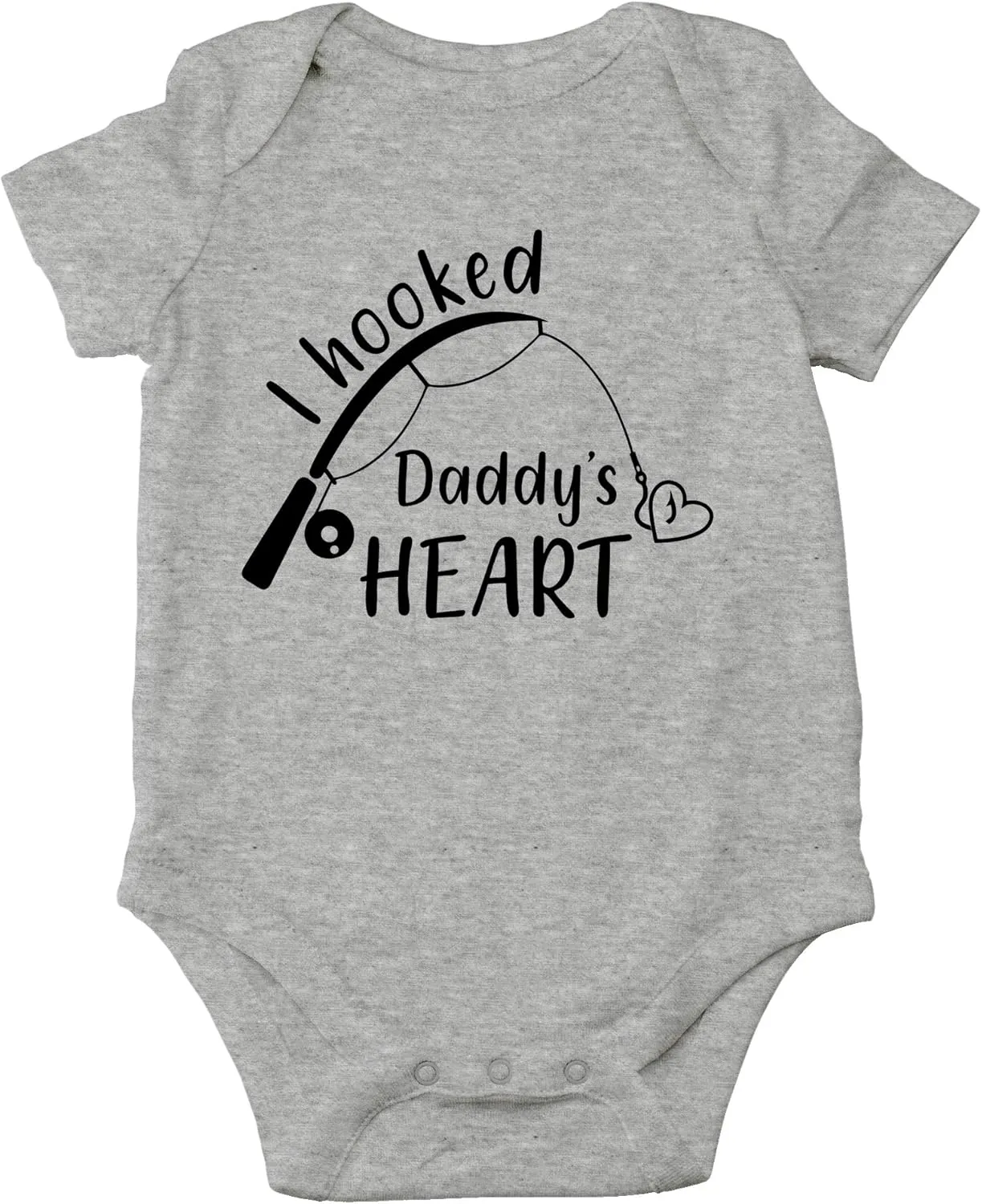 CBTwear I Hooked Daddy's Heart - Baby Clothes - Funny Newborn Bodysuit Outfits for Boys and Girls