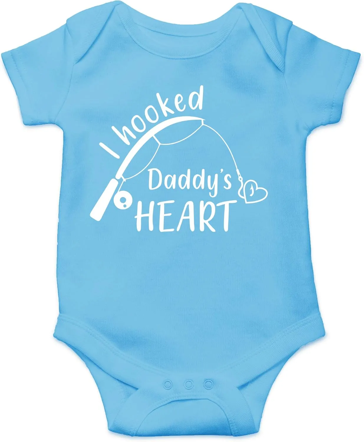 CBTwear I Hooked Daddy's Heart - Baby Clothes - Funny Newborn Bodysuit Outfits for Boys and Girls