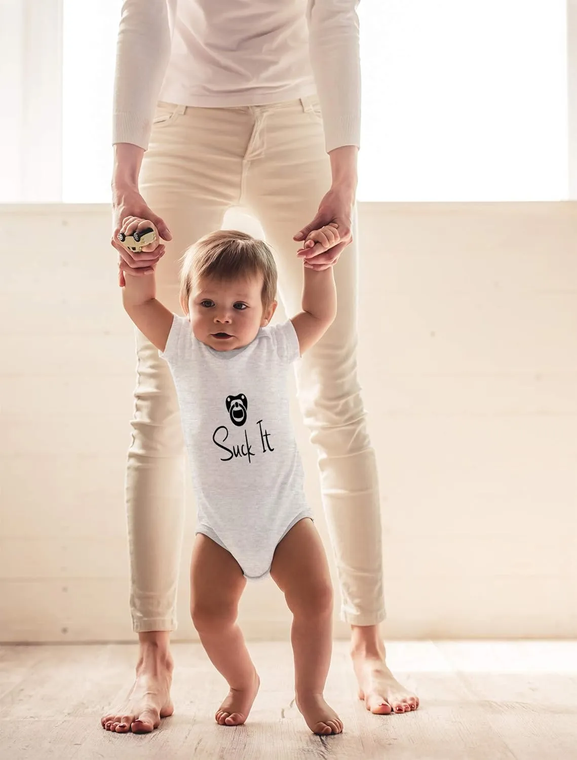 CBTwear Suck It - Baby Clothes - Funny Newborn Bodysuit Outfits for Boys and Girls
