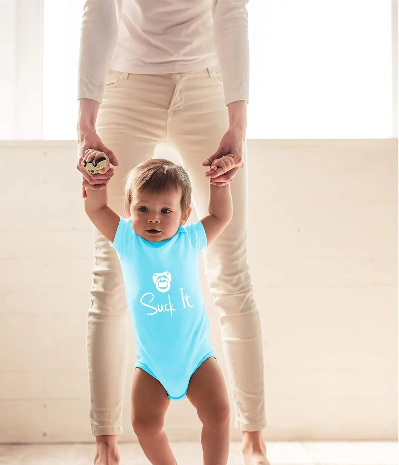 CBTwear Suck It - Baby Clothes - Funny Newborn Bodysuit Outfits for Boys and Girls
