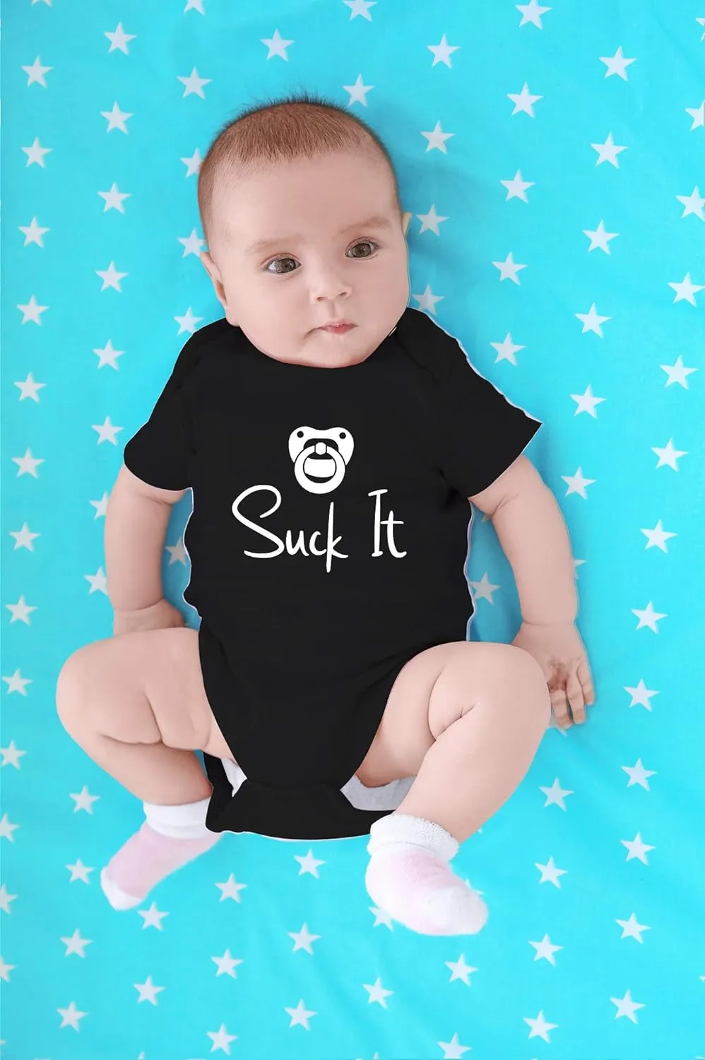 CBTwear Suck It - Baby Clothes - Funny Newborn Bodysuit Outfits for Boys and Girls