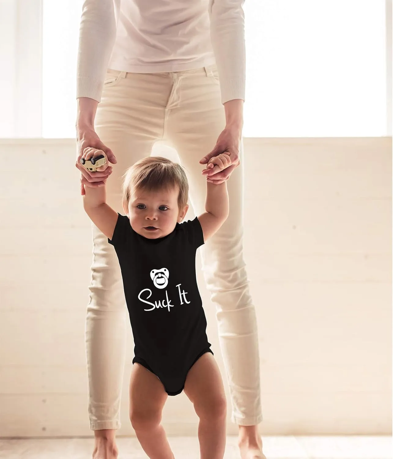 CBTwear Suck It - Baby Clothes - Funny Newborn Bodysuit Outfits for Boys and Girls