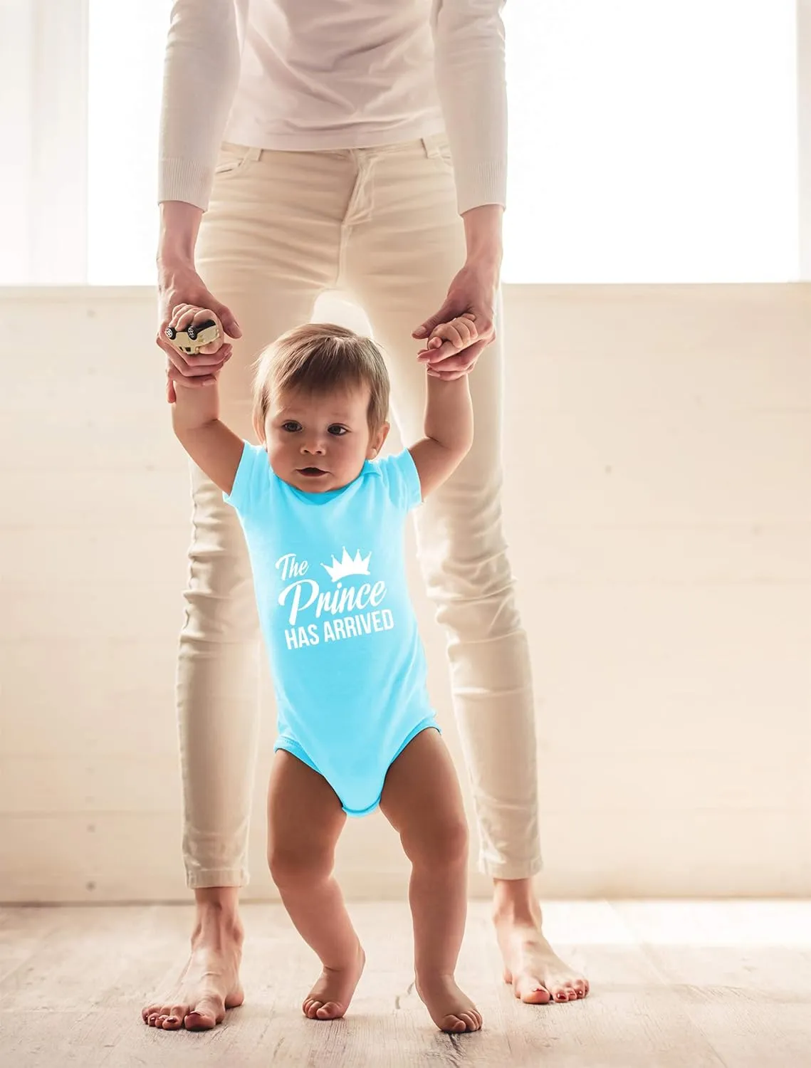 CBTwear The Prince Has Arrived - Baby Clothes - Funny Newborn Bodysuit Outfits for Boys