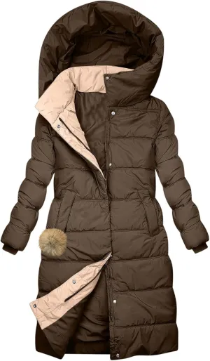 Ceboyel Women Quilted Puffer Warm Coats Hooded Quilted Jackets Coat Fleece Lined Zip Up Jacket Trendy Clothing Outerwear 2024