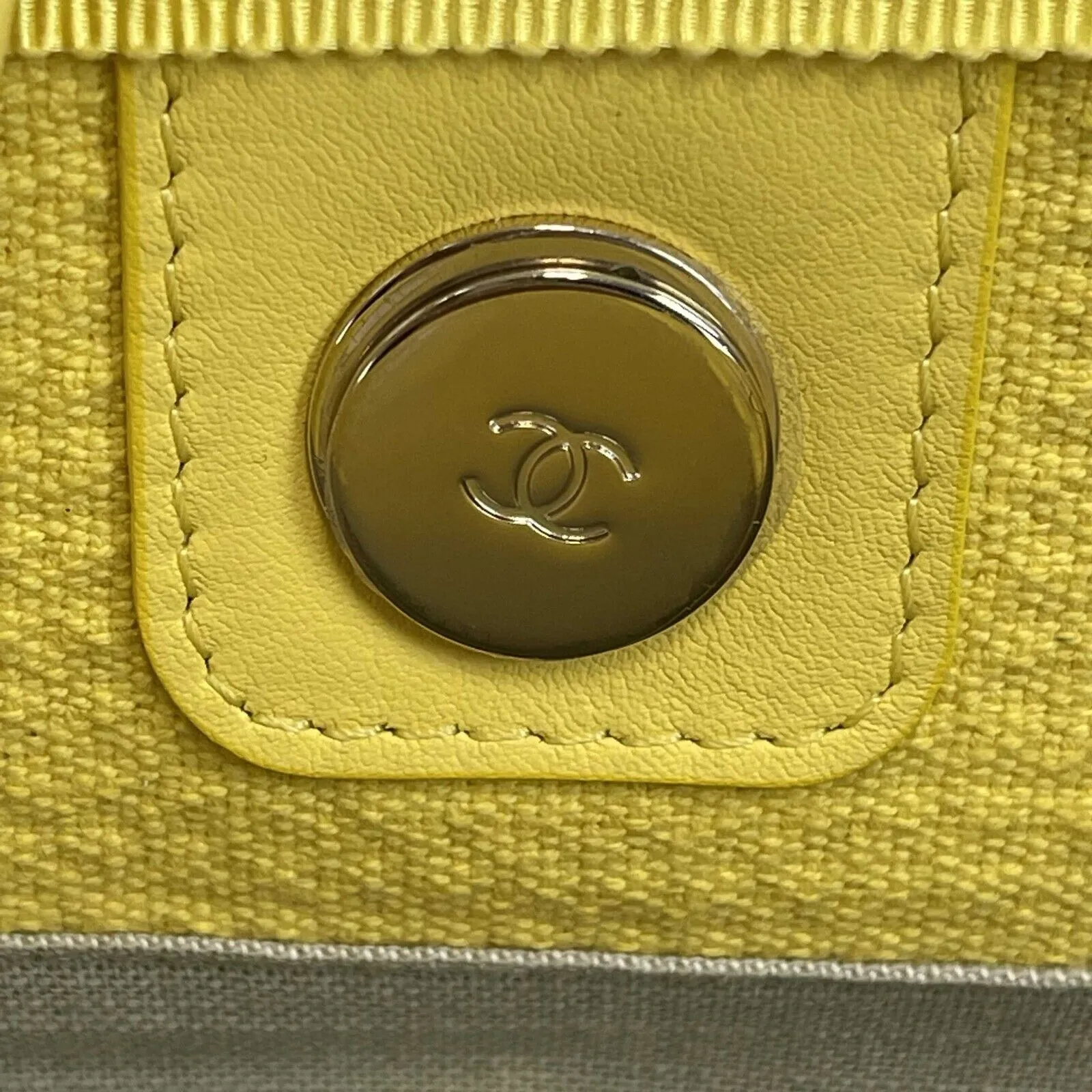 Chanel - 23C Deauville Small Shopping Tote - Yellow Boucle w/ Shoulder Straps