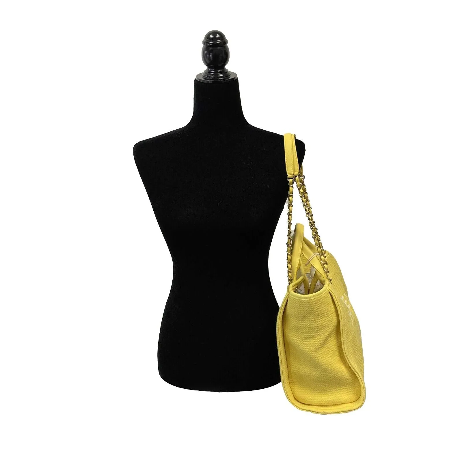 Chanel - 23C Deauville Small Shopping Tote - Yellow Boucle w/ Shoulder Straps