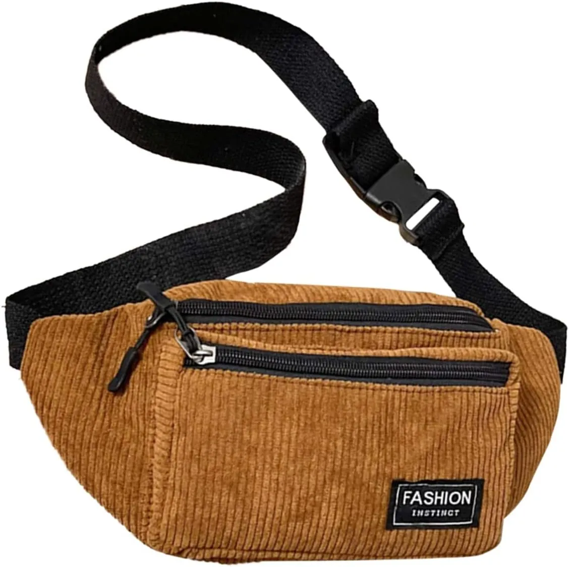 Chest Bags Texture Body Small Bags Sports Waist Bag Casual Shoulder Bag For Men Women Canvas Leather (Brown, One Size)