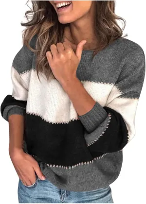 ChicCrate Womens Sweaters Fall 2025 Long Sleeve Shirts Knit Sweater Going Out Tops Tunic Dressy Casual Trendy Pullover
