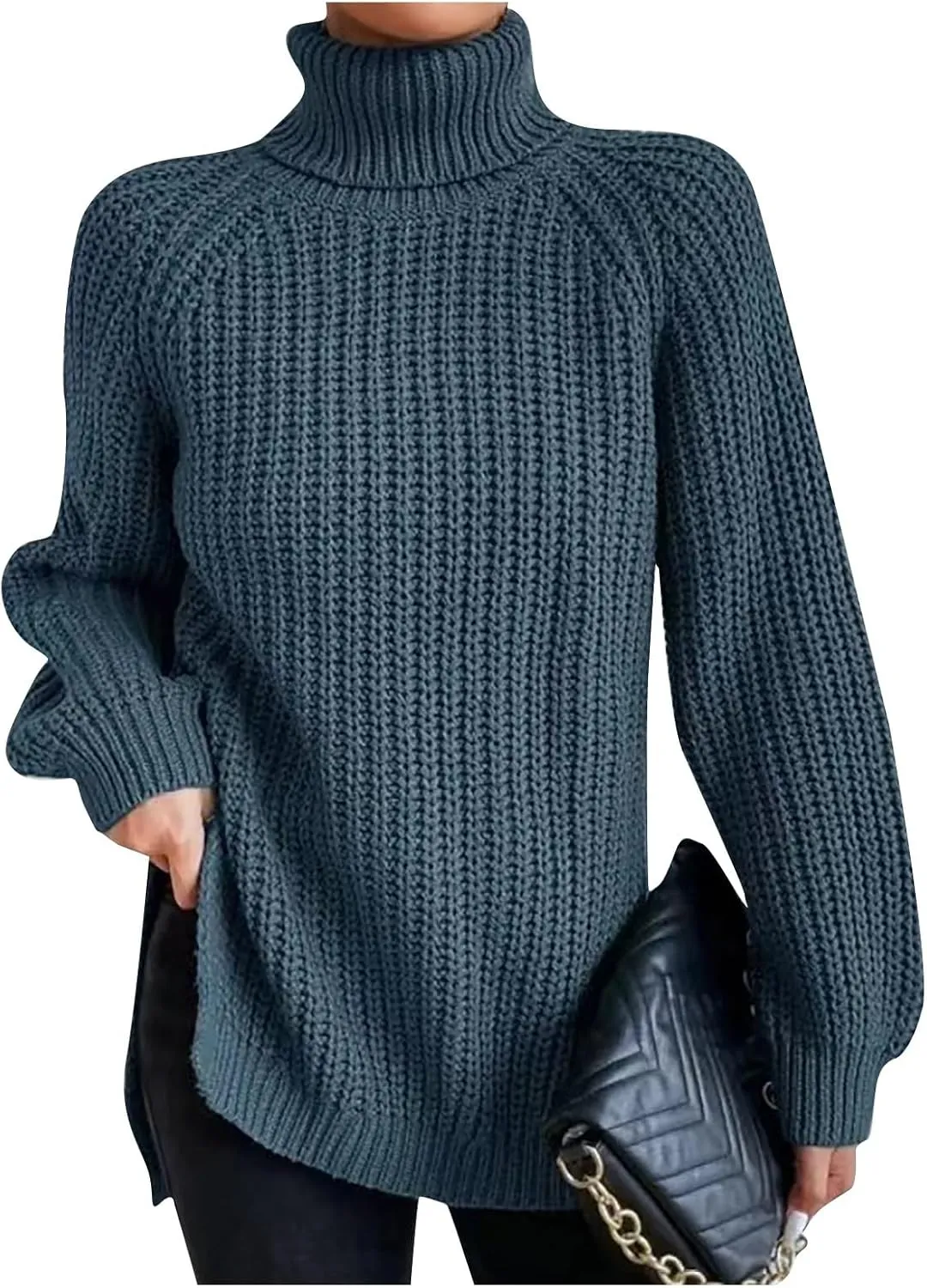 ChicCrate Womens Sweaters Fall 2025 Long Sleeve Shirts Knit Sweater Going Out Tops Tunic Dressy Casual Trendy Pullover