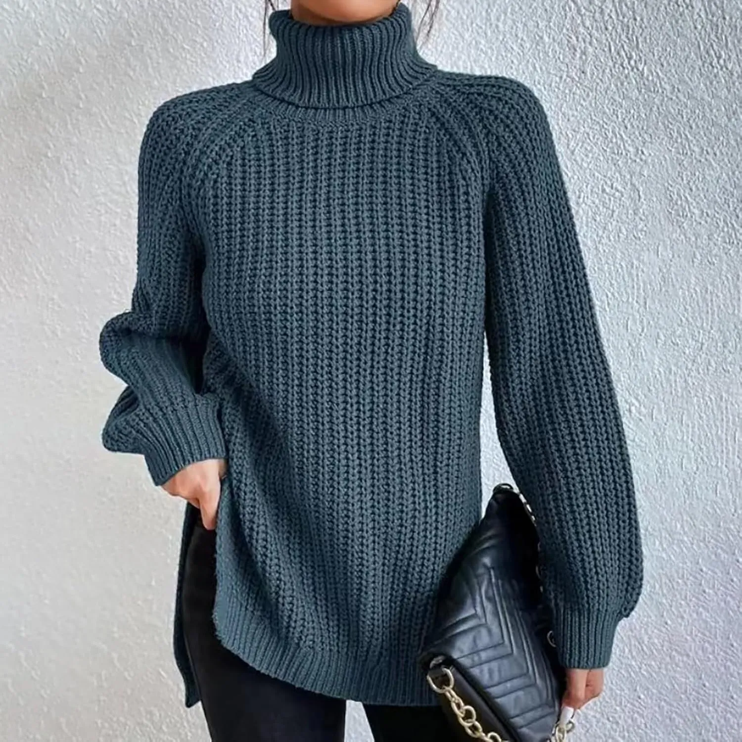 ChicCrate Womens Sweaters Fall 2025 Long Sleeve Shirts Knit Sweater Going Out Tops Tunic Dressy Casual Trendy Pullover