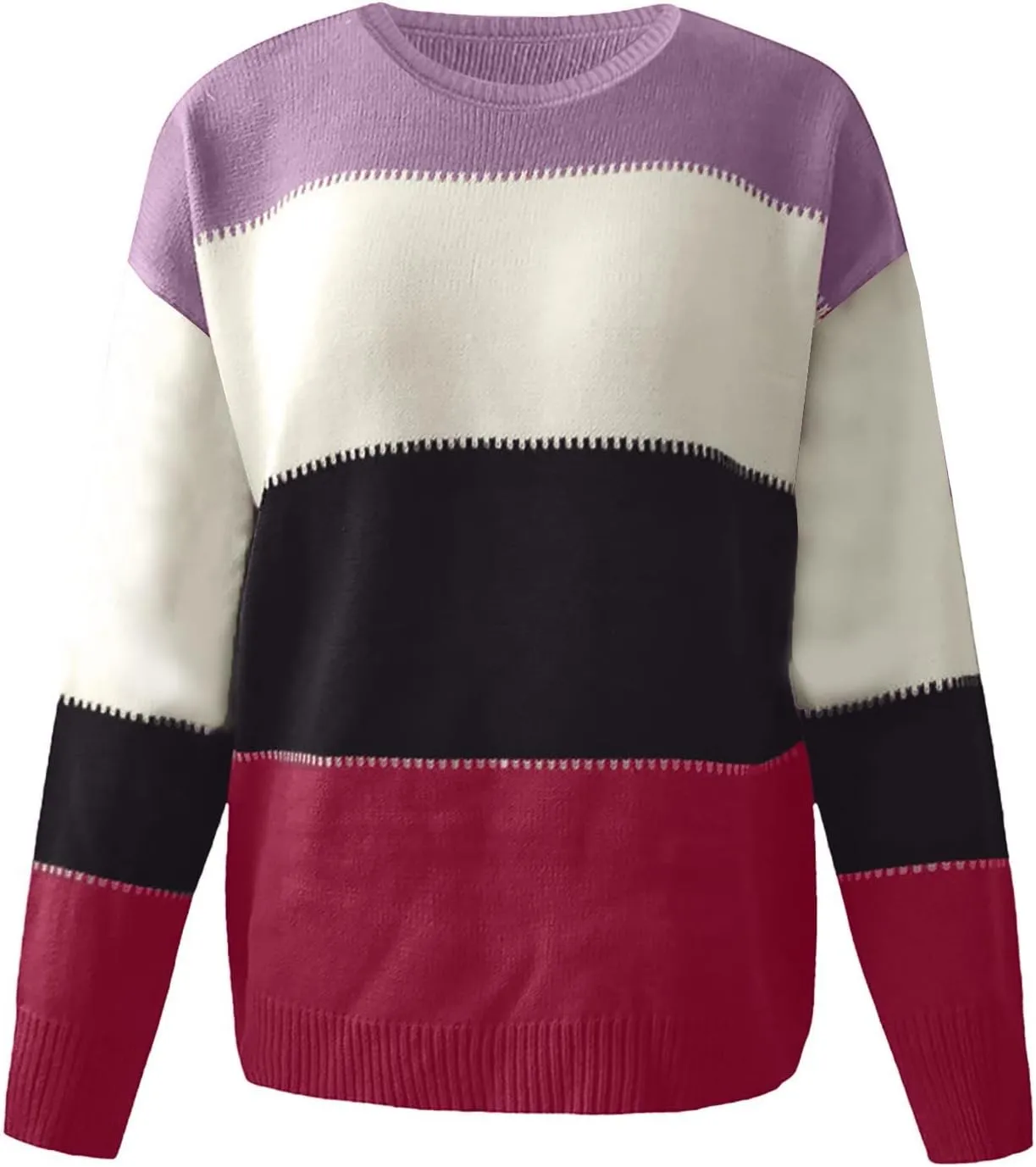ChicCrate Womens Sweaters Fall 2025 Long Sleeve Shirts Knit Sweater Going Out Tops Tunic Dressy Casual Trendy Pullover