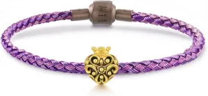 CHOW SANG SANG 999 24K Solid Gold Mini Charm Heart with Crown Bracelet for Women 93833C