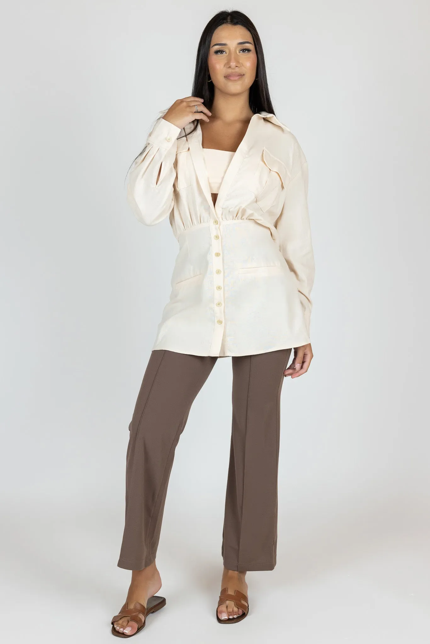 Cinch Puff Blouse