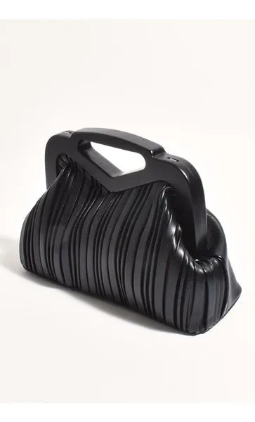 Clutch Pleated Black