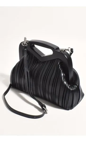 Clutch Pleated Black