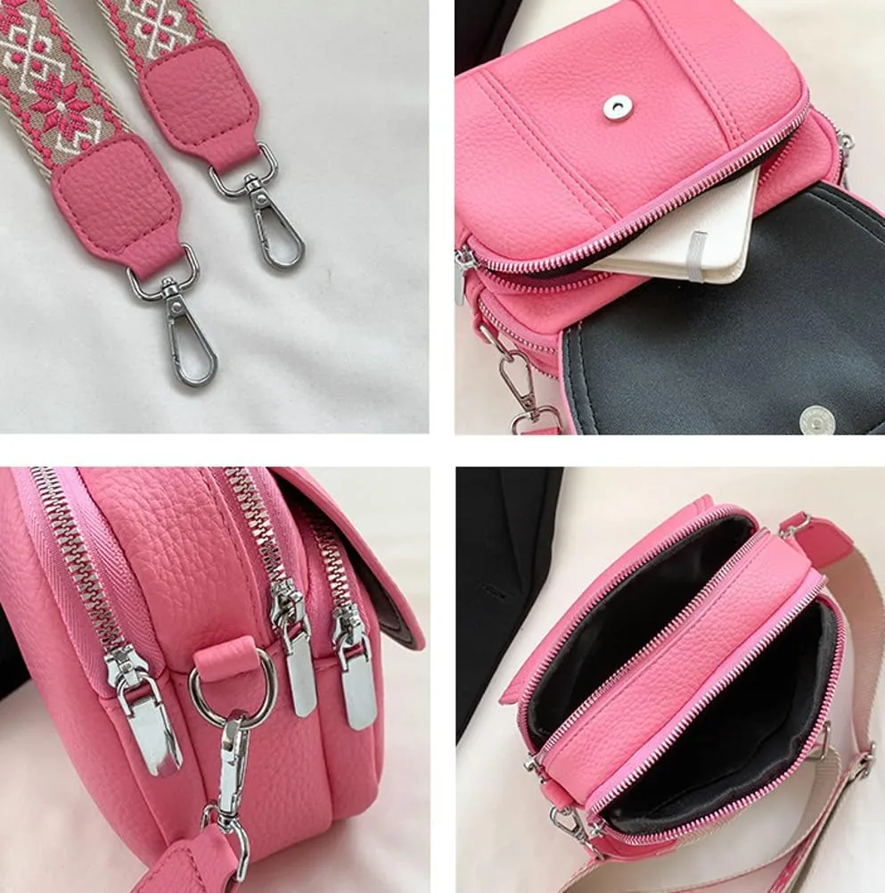 Crossbody Bag for Women Small Purse Trendy PU Leather Shoulder Totes Bag Hnadbag Satchel with Multi Pocket