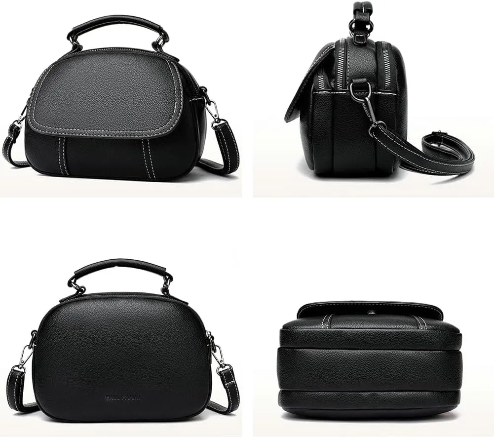 Crossbody Bag for Women Small Purse Trendy PU Leather Shoulder Totes Bag Hnadbag Satchel with Multi Pocket