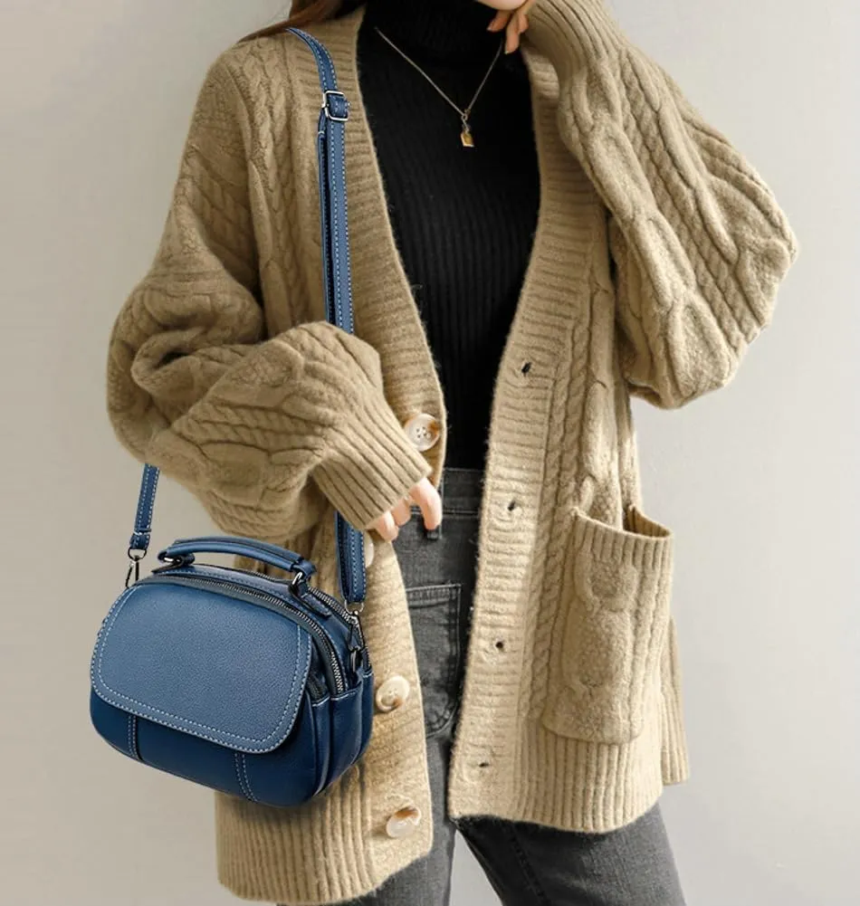 Crossbody Bag for Women Small Purse Trendy PU Leather Shoulder Totes Bag Hnadbag Satchel with Multi Pocket