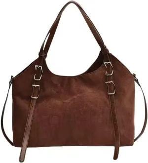 Crossbody Bags for Women Faux Suede Leather Shoulder Satchel Handbags Casual Fashion Daily Corduroy Tote Bag