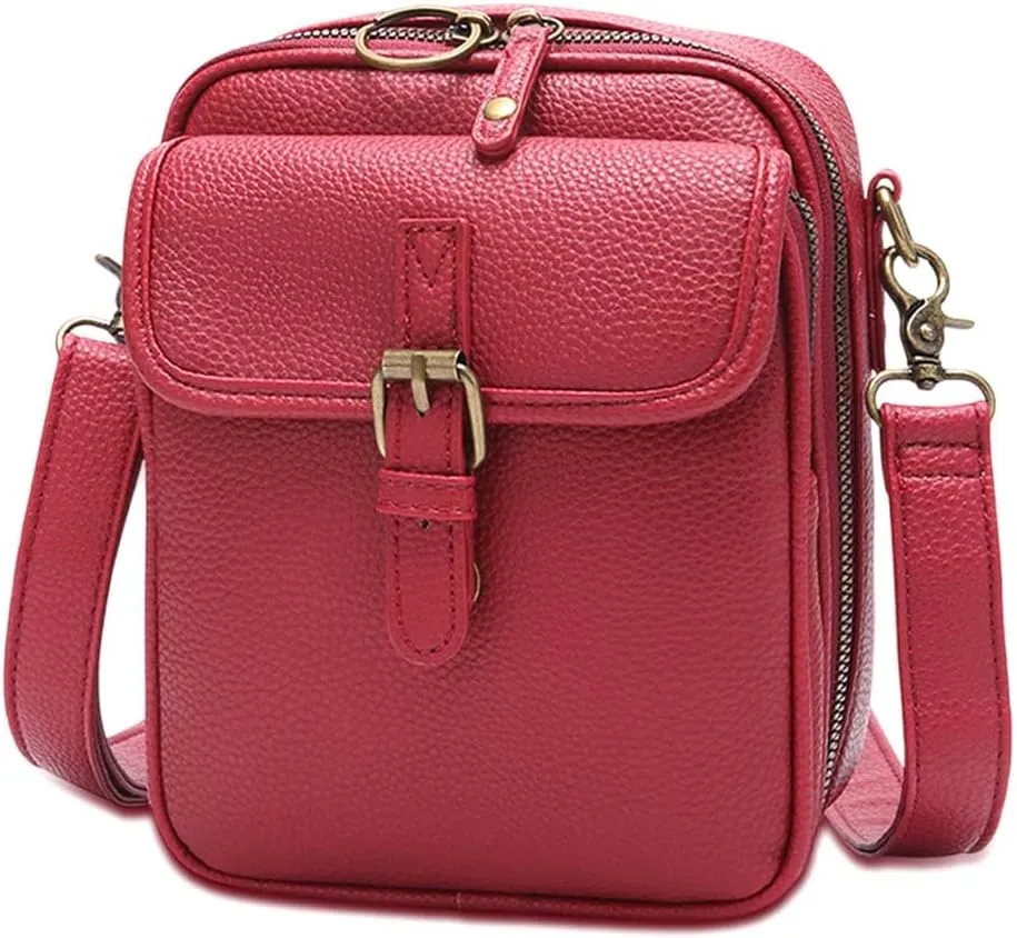 Crossbody Leather Bag for Women, Multi-Slot Multifunctional Large Capacity Bags Adjustable Shoulder Bags