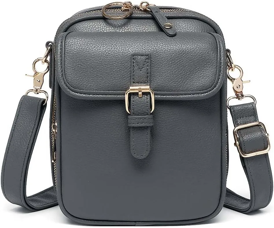 Crossbody Leather Bag for Women, Multi-Slot Multifunctional Large Capacity Bags Adjustable Shoulder Bags