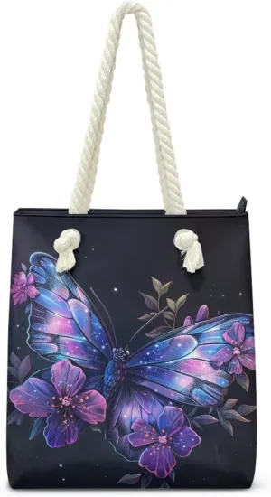 Custom Tote Bag for Women Zipper Cloth Cotton Bags for Travel Casual Satchel Totes