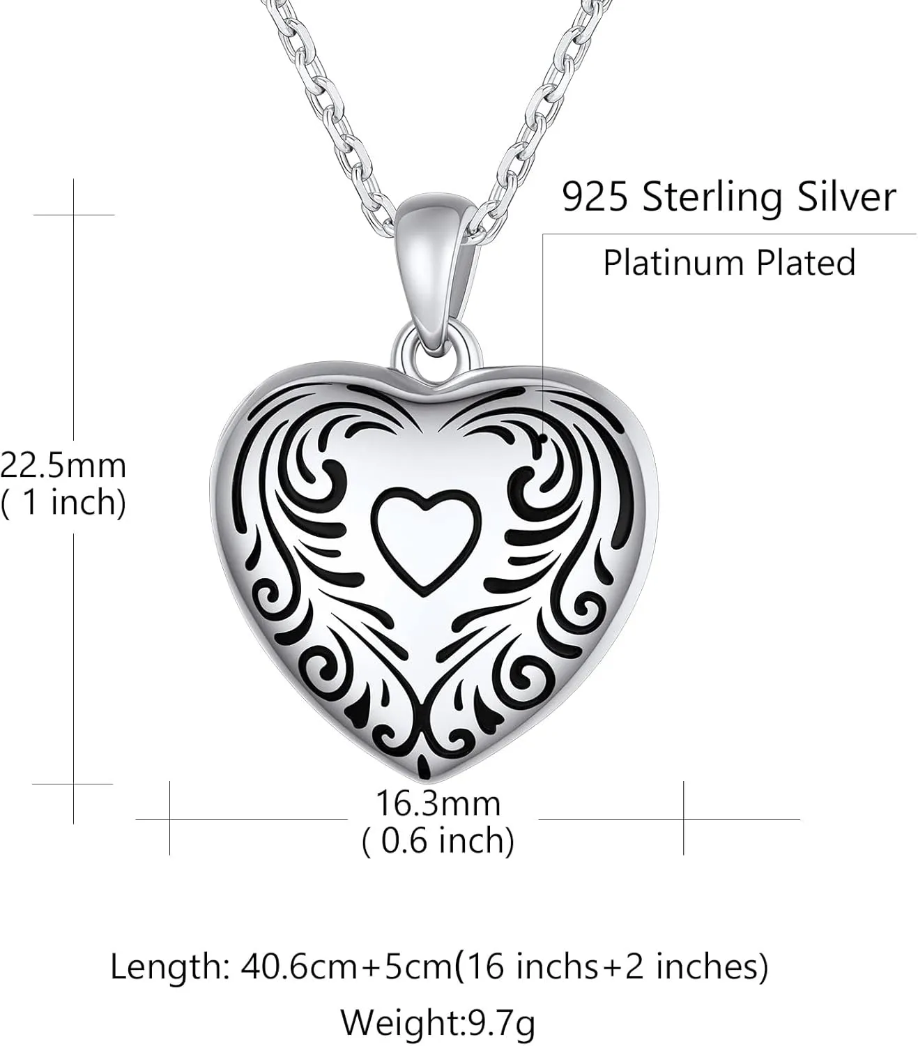 Custom4U Personalized Heart Locket Necklace with Picture Custom Sterling Silver Graduation Cap/Always in My Heart/You are My Sunshine Lockets Engraving Jewelry Class of 2024 Gifts Mothers Day Necklace
