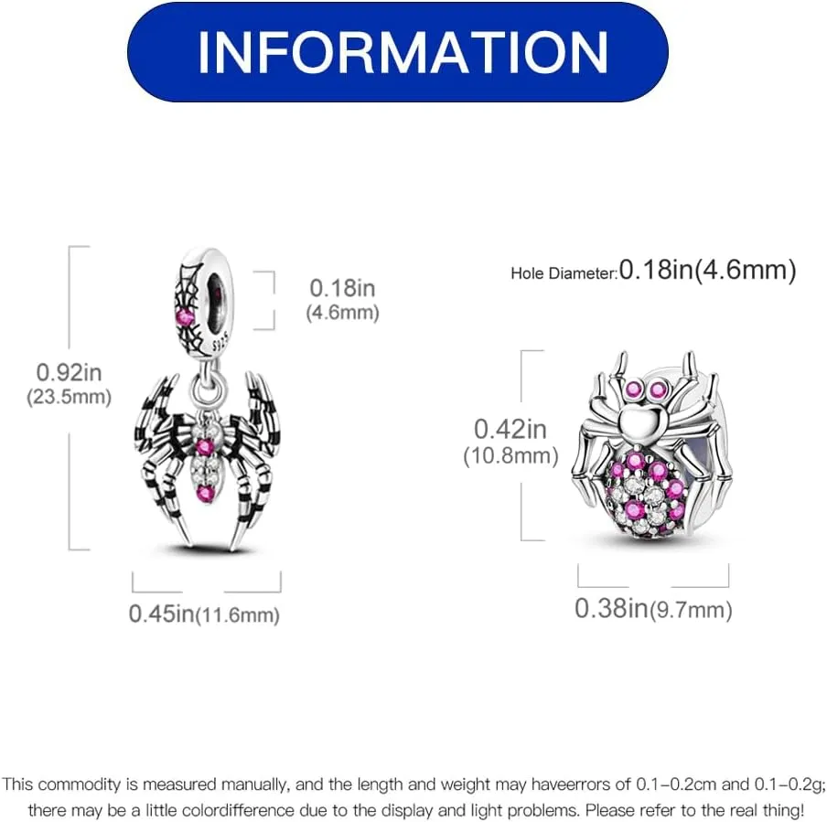 CYCUFF 925 Sterling Silver Charms Suitable for Charm Necklaces, Bracelet Pendants Beads Jewellery Gift for Women