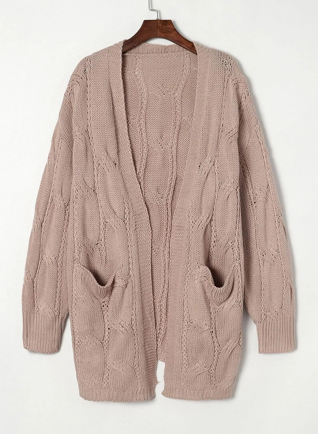 Dokotoo Long Cardigans for Women Open Front Long Sleeves Lightweight Fall Sweaters with Pockets