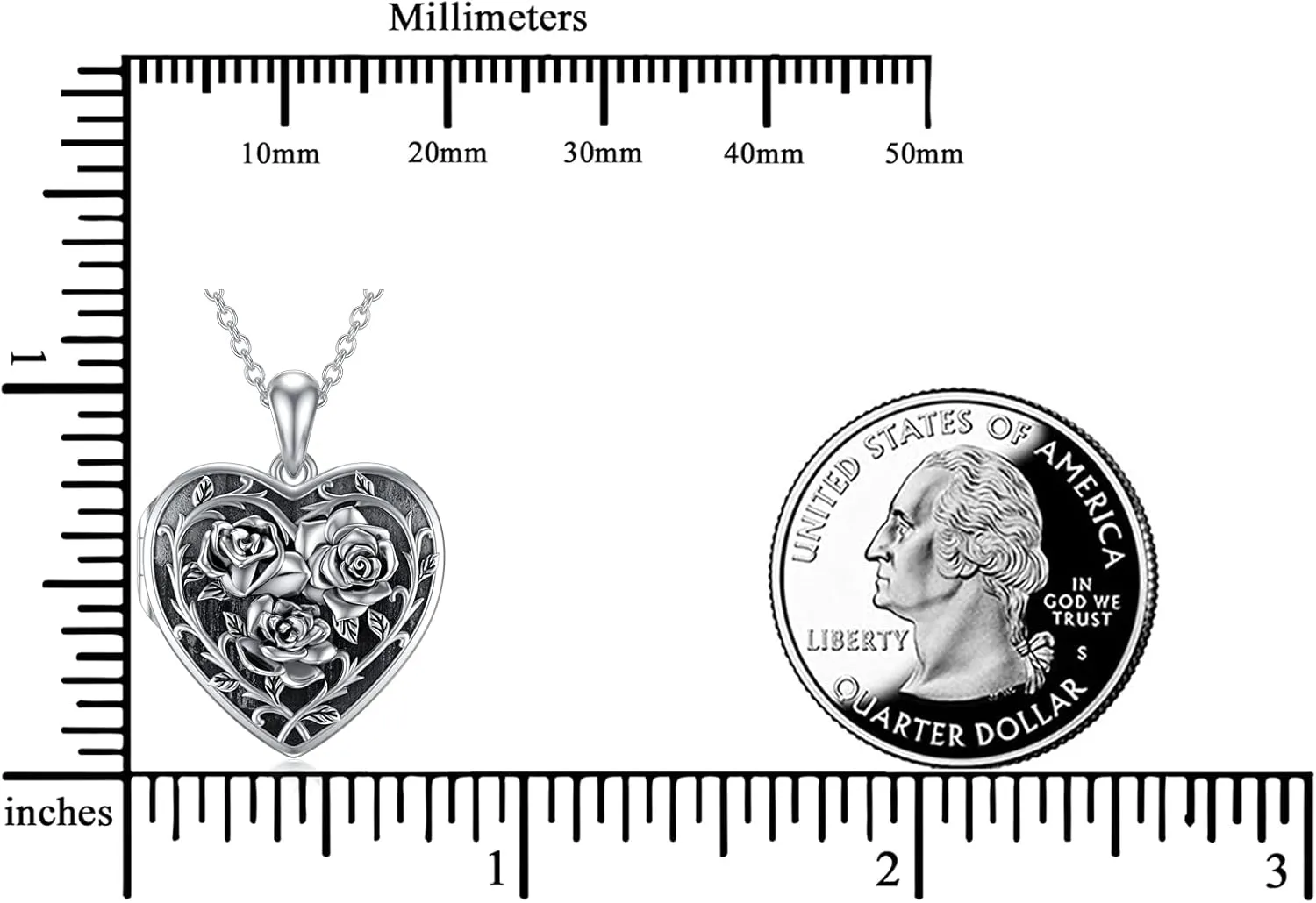 Dorunmo Locket Necklace 925 Sterling Silver Pictures Photo Keep Someone Near to You Custom Lockets Mother's Day Jewelry Personalized Photo Locket Gift