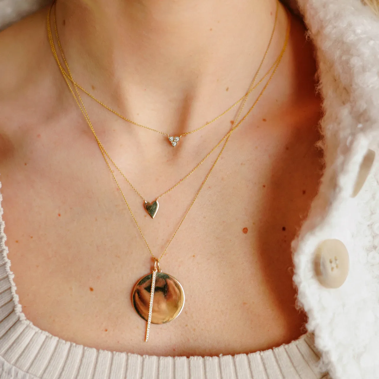 DRD Heart Necklace in Yellow Gold
