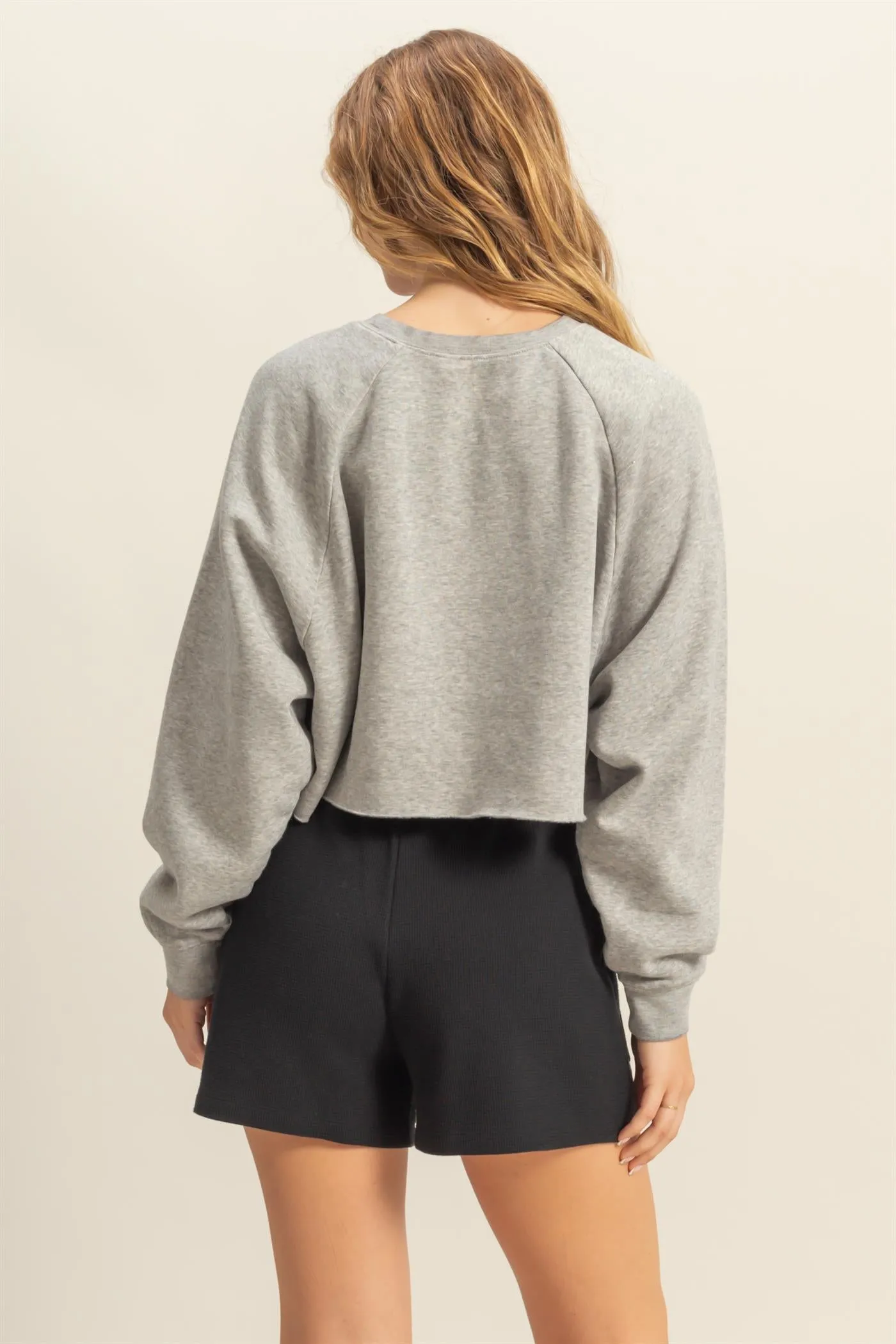 DZ25C445-Laid Back Crop Sweatshirt