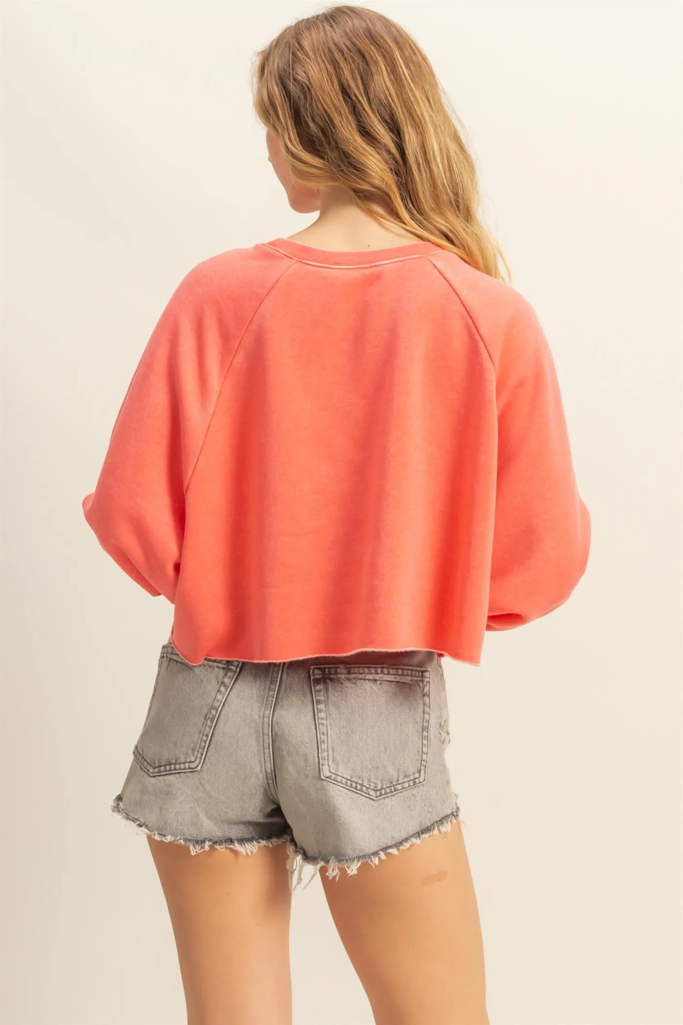 DZ25C445-Laid Back Crop Sweatshirt