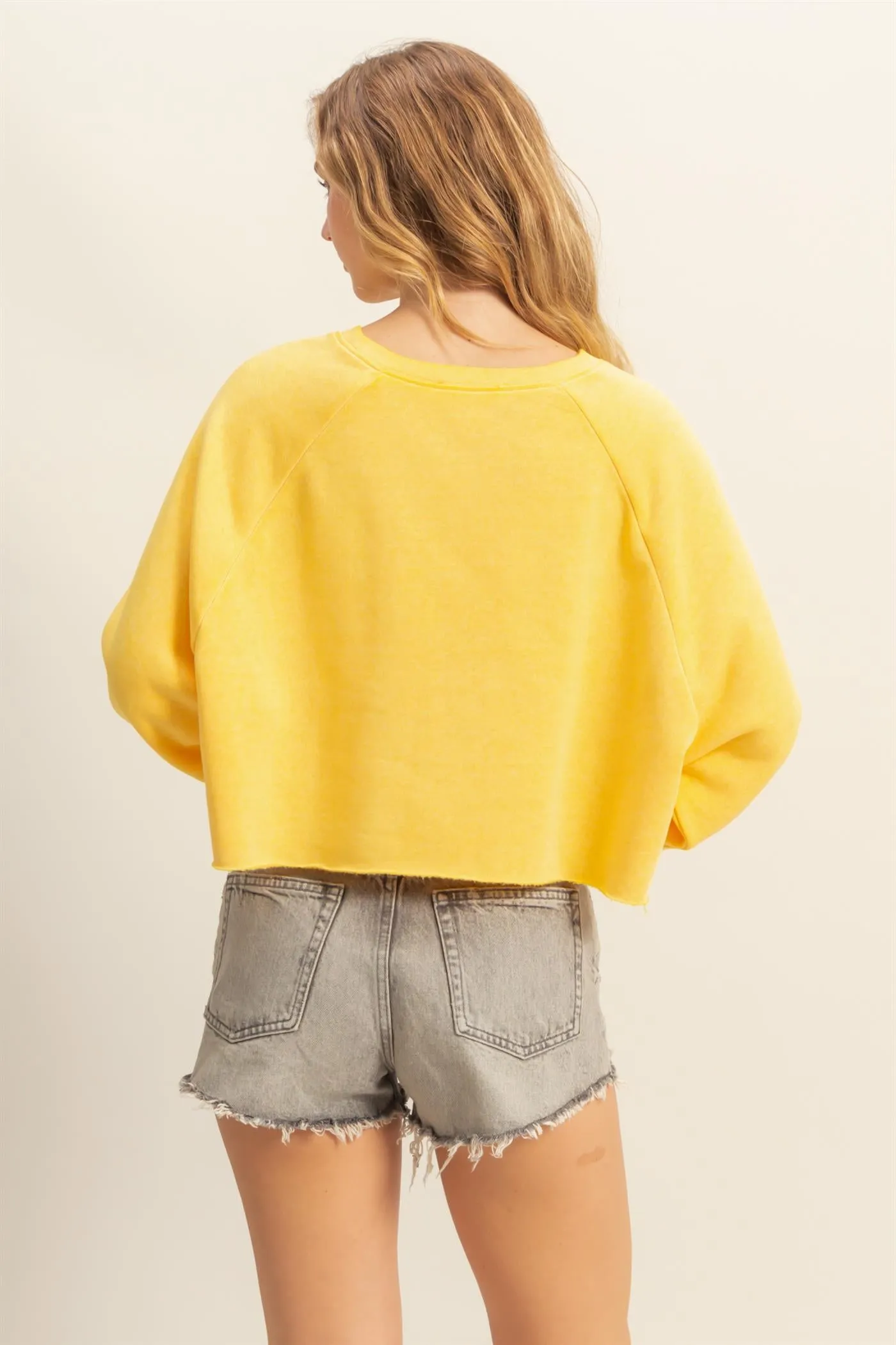 DZ25C445-Laid Back Crop Sweatshirt
