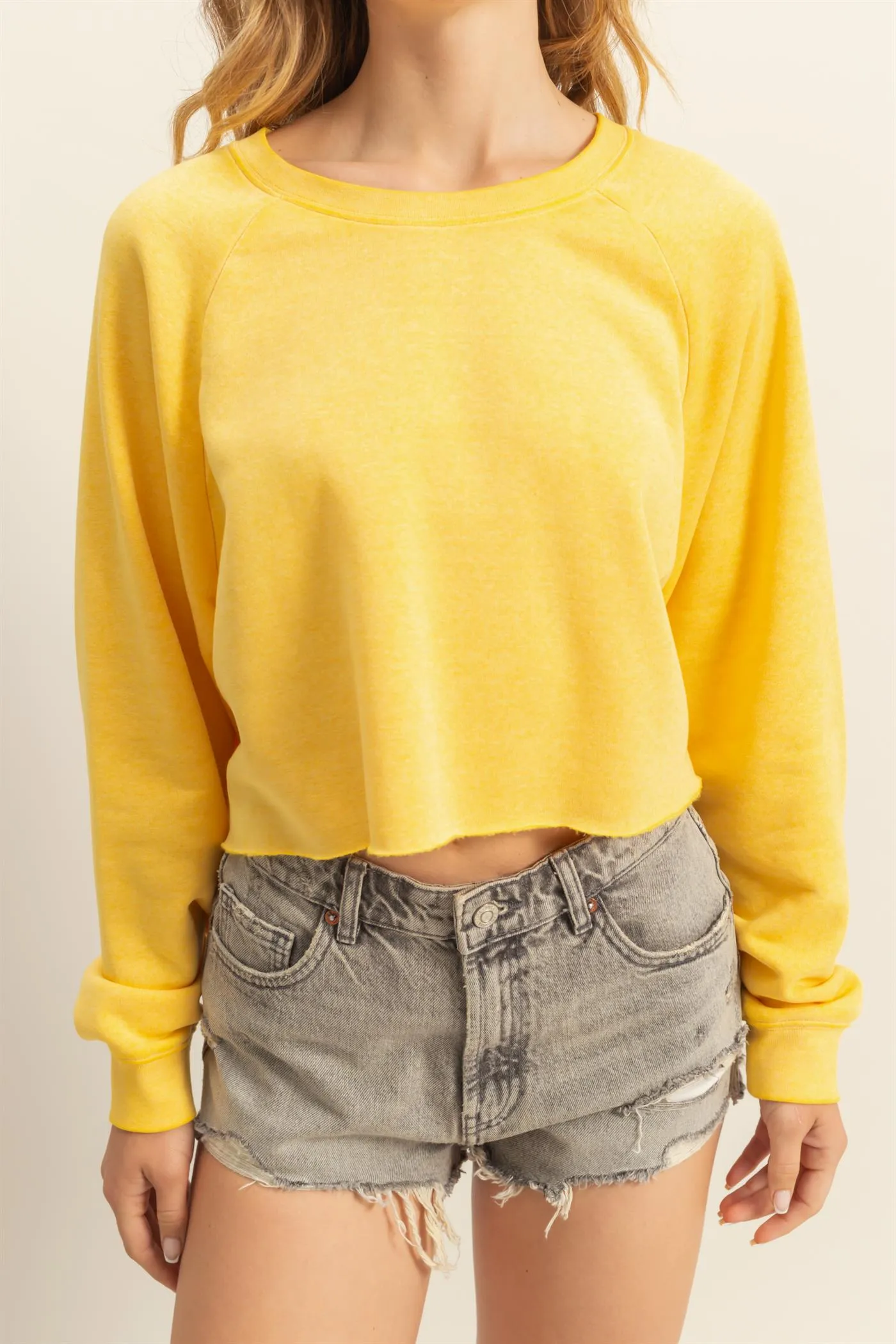 DZ25C445-Laid Back Crop Sweatshirt