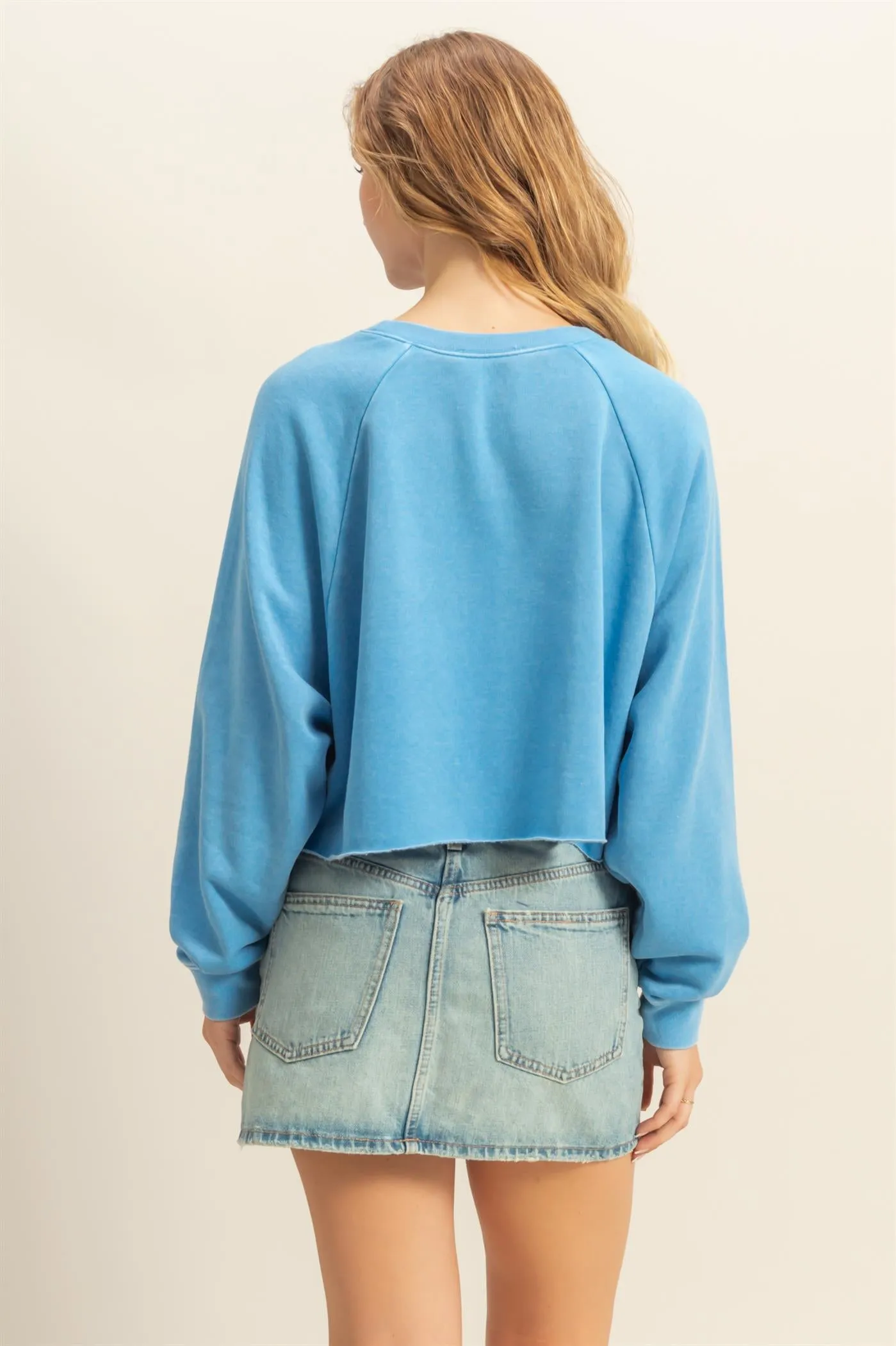 DZ25C445-Laid Back Crop Sweatshirt