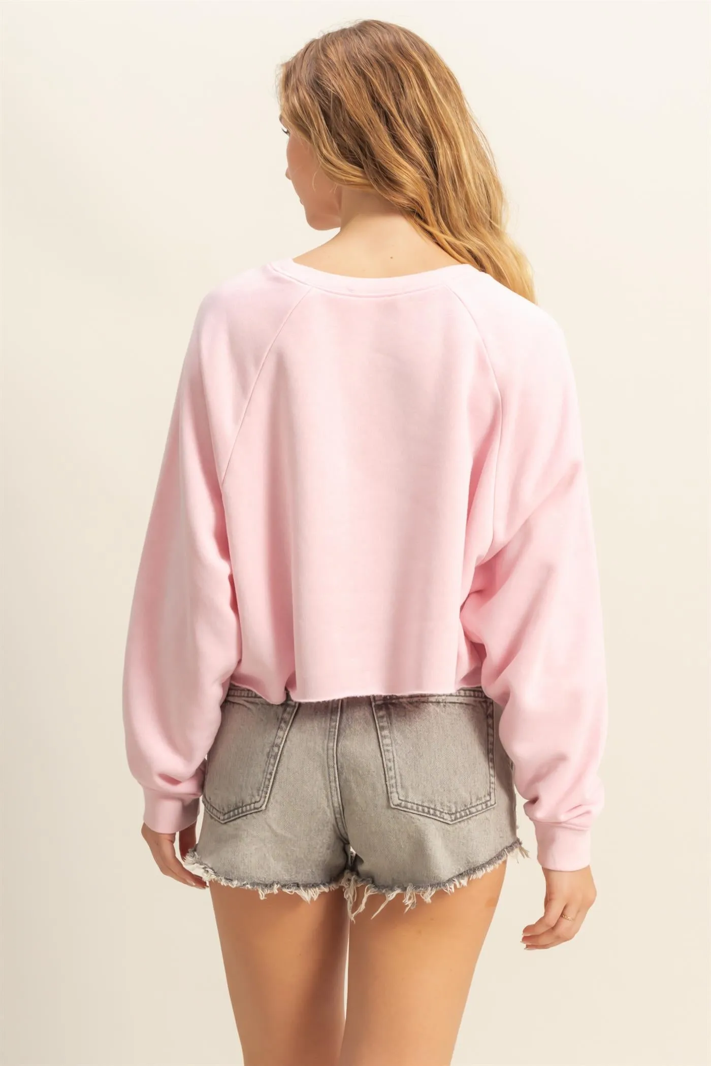 DZ25C445-Laid Back Crop Sweatshirt