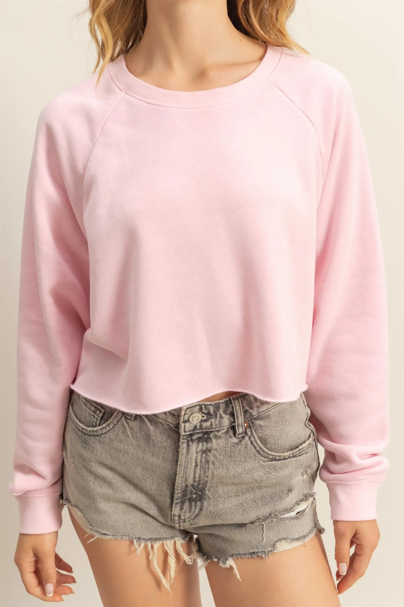 DZ25C445-Laid Back Crop Sweatshirt