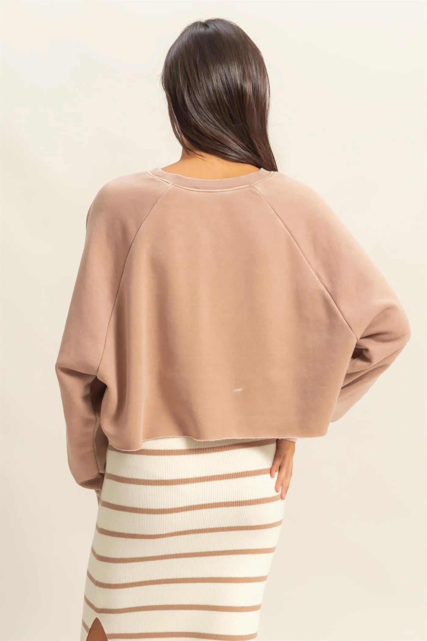 DZ25C445-Laid Back Crop Sweatshirt
