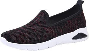 Elegance Personified: Women's Slip-Ons with Breathable Woven Design for Comfortable Walking