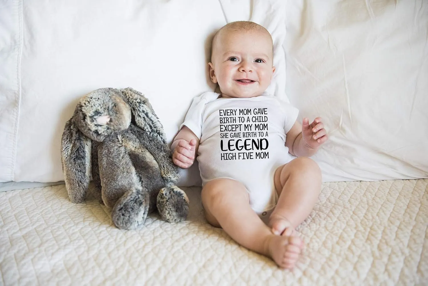 Every Mom Gave Birth to A Child - Funny Baby Essentials Bodysuit - Newborn Baby Boy Clothes