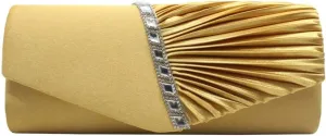 Eysee Silk shoulder bag, women's evening bag, clutches, shoulder bag, messenger bag, gold,