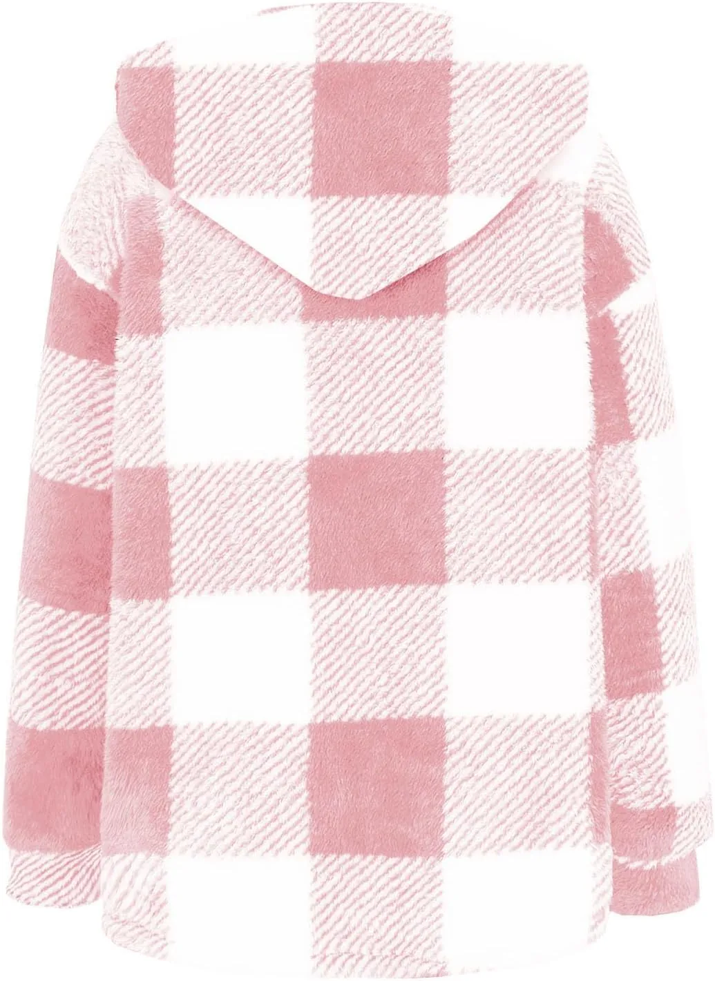 Fall Jackets for Women 2024 Plaid Shirts Casual Hoodie Jackets Long Sleeve Button Down Loose Fit Warm Winter Coats