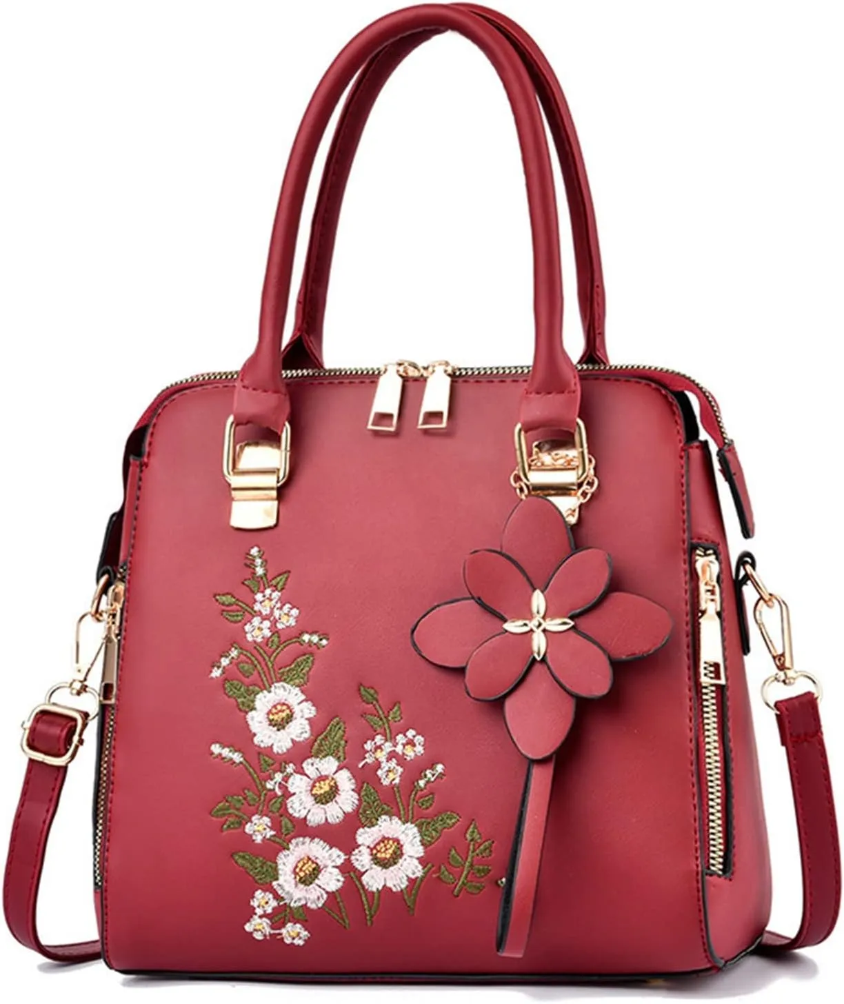 Fashion Embroidered Handbag For Middle Simple One Shoulder Crossbody Bags Passenger Bag Men Large Tote (RD1, One Size)