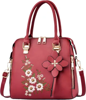 Fashion Embroidered Handbag For Middle Simple One Shoulder Crossbody Bags Passenger Bag Men Large Tote (RD1, One Size)