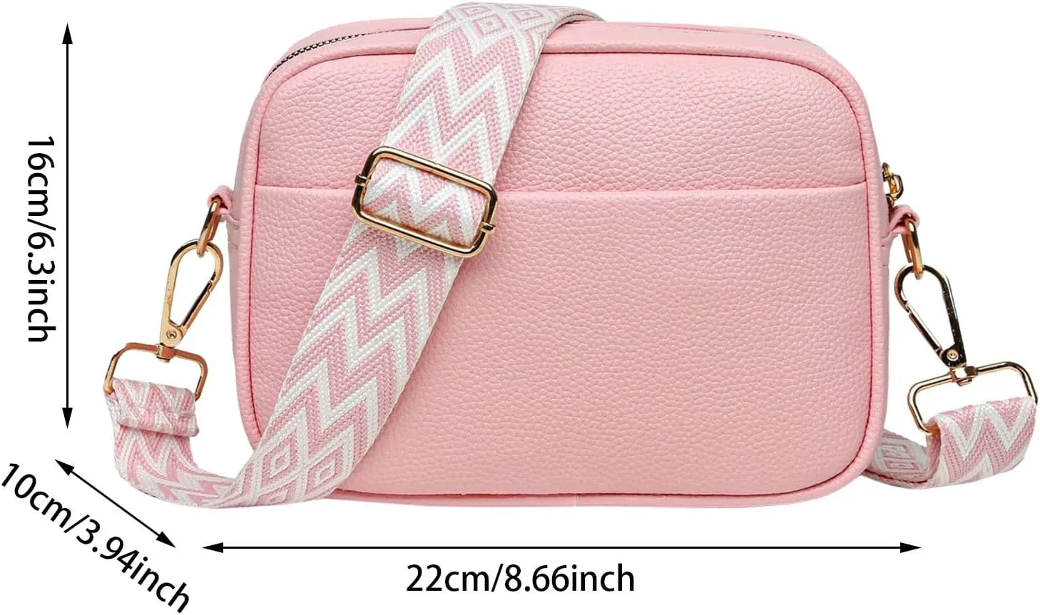 Fashion Simple Shoulder Bag Textured Leather Crossbody Small Square Bag over The Shoulder Bags for Women (White, 22CM) women's shoulder handbags